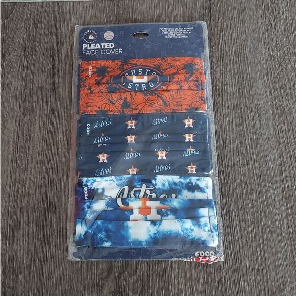 NEW Foco MLB Houston Astros Matchday 3 Pack Face Masks - Picture 2 of 4